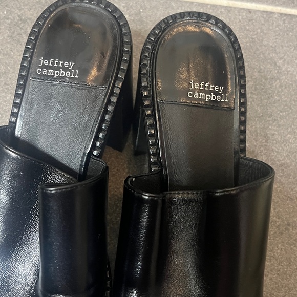 Jeffery Campbell women’s Platform Slide Sandal Sz 9 Concert black chunky - Picture 5 of 9